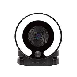 Foscam W28 1080P USB Plug and Play Webkamera mit LED-Leuchtring und integriertem Mikrofon, Helligkeitseinstellung, Autofokus
