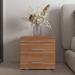 Meble Furniture Perth 2D 17" Nightstand Wood in Brown | 16.1 H x 17.7 W x 15.7 D in | Wayfair PERTH-2D-NIGHT-WALNUT