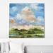 Loon Peak® Rolling Hills II by Liz Jardine - Floater Frame Painting Canvas in Blue/Green/White | 28 H x 28 W x 1.5 D in | Wayfair