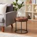 Zipcode Design™ Bailys Vanity Stool Faux Leather/Upholstered/Leather in Brown | 17.5 H x 16.25 W x 16.25 D in | Wayfair