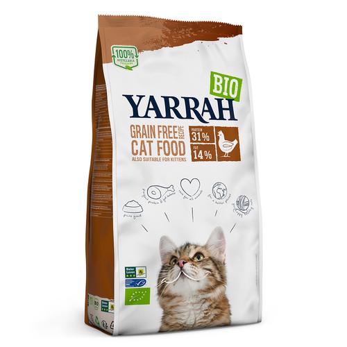 800g Yarrah Bio Katzenfutter mit Bio Huhn & Fisch getreidefrei Katzenfutter trocken