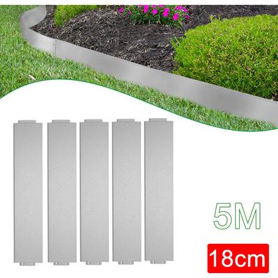 Rasenkante Metall 20m 100 x 18cm Verzinkt Beeteinfassung Beetumrandung Mähkante Palisade 20 Stück, Image
