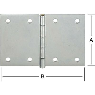 Breite Scharniere verzinkt 50x75x1,2 mm - Vormann