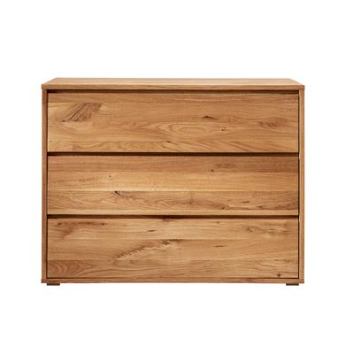 BlackWood »Dolce Vita« Wildeiche Massivholz Kommode I mit 3 Schubladen / Wildeiche rustic / Holzfüße Image