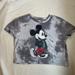Disney Tops | Disney Mickey Mouse Crop Top Size Large | Color: Gray/Silver | Size: L