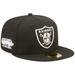 Men's New Era Black Las Vegas Raiders Super Bowl XVIII Pop Sweat 59FIFTY Fitted Hat