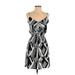 Dina Be Casual Dress - A-Line Plunge Sleeveless: Black Dresses - Women's Size Small