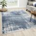 Luxe Weavers Valencia Collection 6348 Blue 5x7 Contemporary Oriental Area Rug - Luxe Weavers 6348 Blue 5x7