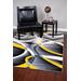 Luxe Weavers Victoria Collection 2305 Yellow 4x5 Modern Abstract Area Rug - Luxe Weavers 2305 Yellow 4x5
