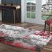 Luxe Weavers Howell Collection 2913 Red 8x10 Modern Abstract Area Rug - Luxe Weavers 2913 Red 8x10