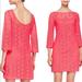 Lilly Pulitzer Dresses | Lilly Pulitzer Topanga Lace Dress Coral Top Mini Dress | Color: Pink/Red | Size: S