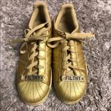 Adidas Shoes | Addidas Limited Rare Gold Superstar Kicks Mens 6.5 | Color: Gold | Size: 6.5