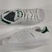 Adidas Shoes | Adidas Prime Green Vegan Leather Superstars, Womans Size 5.5 Euc | Color: Green/White | Size: 5.5
