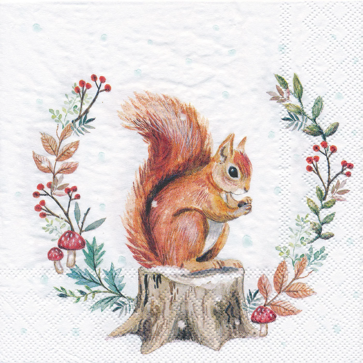 Papierservietten Eichhörnchen, 33 x 33 cm, 20 Stück Image