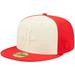 Men's New Era Cream/Red Houston Rockets Cork Two-Tone 59FIFTY Fitted Hat