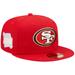 Men's New Era Scarlet San Francisco 49ers Super Bowl XXIV Pop Sweat 59FIFTY Fitted Hat