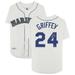 Ken Griffey Jr. White Seattle Mariners Autographed Mitchell & Ness Throwback Authentic Jersey with "HOF 16" Inscription