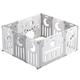 Dripex Baby Playpen for Baby and Toddlers, Foldable Play Pen with Customized Shape Plastic Playpen, Sturdy Babies Fence and Activity Centre Folding Small Pen Play Area for Indoor Outdoor (45"x 45")