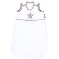 babybay Sleeping Bag Organic Cotton, White Application Star Taupe Stars White