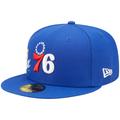 Men's New Era Royal Philadelphia 76ers 3x NBA Finals Champions Crown 59FIFTY Fitted Hat