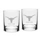 Texas Longhorns Personalized 14oz. 2-Piece Classic Double Old Fashioned Glass Set