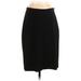 Banana Republic Wool Skirt: Black Solid Bottoms - Women's Size 8