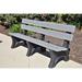 Frog Furnishings Adams Colonial Recycled Plastic Park Outdoor Bench Plastic in Gray | 33.5 H x 72 W x 25 D in | Wayfair PB6GRACOLE08J