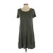 Forever 21 Casual Dress - A-Line: Green Print Dresses - Women's Size Small