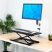 Mount-It Height Adjustable Standing Keyboard Tray for Desktop, Sit Stand Key Board & Mouse Platform in Black | 13.9 H x 26.6 W x 11.4 D in | Wayfair
