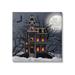 Stupell Industries Creepy Haunted Halloween House Under Moonlit Sky Black Framed Giclee Texturized Art By Grace Popp Canvas | Wayfair