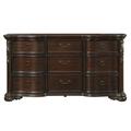 Astoria Grand Hamlet 9 Drawers Double Dresser Wood in Brown | 39 H x 72 W x 20 D in | Wayfair 49EBBA08984A45AC9354398AF6501559