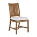 Summer Classics Croquet Patio Dining Side Chair w/ Cushions Wood in Brown/Gray | 37.75 H x 19.875 W x 23.125 D in | Wayfair 28314+C0316258N