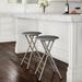 Latitude Run® Heavy Duty 24-Inch Counter-Height Bar Stools w/ 225 Pound Capacity, Gray Upholstered/Metal in Gray/Yellow | Wayfair