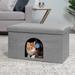 FurHaven Footstool Ottoman Dog House in Gray | 25.5 H x 15 W x 15 D in | Wayfair 5446317