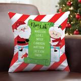 The Holiday Aisle® Grandparent"s Christmas List 17" Throw Pillow w/ 11 Custom Names On Candy Cane Striped Removable Cover | Wayfair