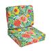 Bayou Breeze Pensacola Multi Indoor/Outdoor Seat/Back Cushion Polyester in Green/Gray | 5 H x 23 W x 27 D in | Wayfair