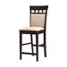 Red Barrel Studio® Counter Height Stools Cappuccino & Tan Set Of 2 Wood/Upholstered in Brown | 41 H x 20 W x 17 D in | Wayfair