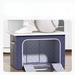 Latitude Run® Storage Fabric Box Fabric in Blue/White | 15.74 H x 23.62 W x 16.53 D in | Wayfair FDAFE1EA19F54FF5ADA52342502E4D92