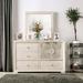 Rosecliff Heights Aru 4 Drawer 63.5" W Combo Dresser Wood in Brown/Green/White | 38 H x 63.5 W x 19.5 D in | Wayfair