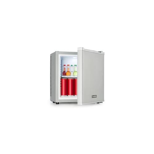 Klarstein Secret Cool Mini-Kühlschrank Mini-Bar 13l 22dB 2 Etagen Silber-Metallic