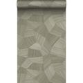 Origin Wallcoverings - Pp intissé éco texture graphique 3D - 0.53 x 10.05 m de gris kaki