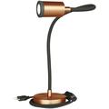 Table Flex GU1d0 lampe de table articulée avec mini spot led et prise bipolaire Avec ampoule