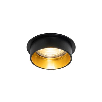Moderner Einbau-Strahler schwarz mit goldenem Innenraum - Insta Image