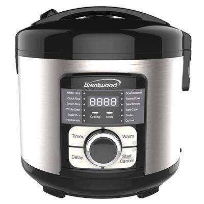 Brentwood Select 12 Function Stainless Steel Multi-Cooker in Black - 7 Quarts