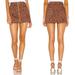 Free People Skirts | Free People Zip It Up Printed Mini Skirt In Multi 27. | Color: Black/Brown | Size: 27