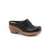 Wide Width Women's Mackay Clog by SoftWalk in Black (Size 10 1/2 W)