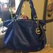 Michael Kors Bags | Michael Kors Royal Blue Leather Large Handbag | Color: Blue | Size: Large