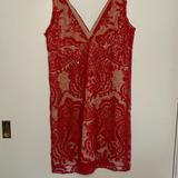 Free People Dresses | Free People Red Sequin Dress | Color: Red | Size: 4
