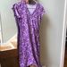 Athleta Dresses | Athleta Dress Purple Short Sleeve V-Neck Sz Small Style 903732 | Color: Black/Purple | Size: S