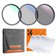 K&F Concept 67mm UV CPL ND4 Lens Accessory Filter Kit UV Protector Circular Polarizing Filter Neutral Density Filter for DSLR Cameras + Cleaning Cloth + Filter Bag Pouch (Nano-K Series)